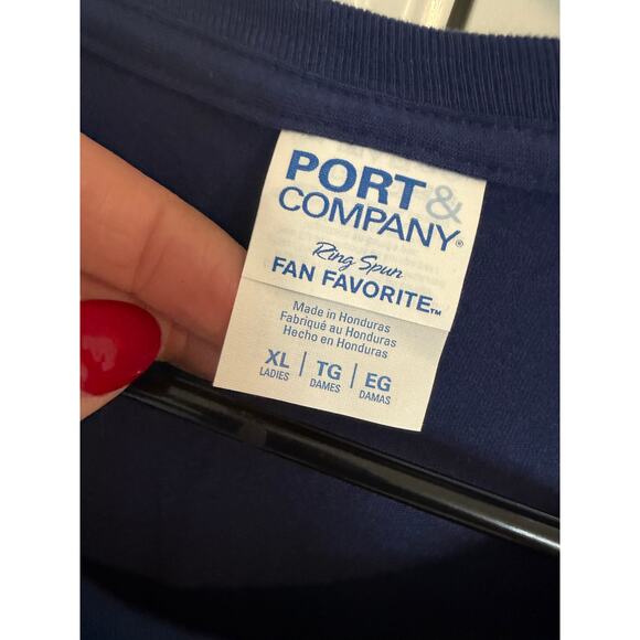 Port & Company Women's XL Blue School Bus Driver Short Sleeve Crew Neck T-Shirt - Picture 8 of 11